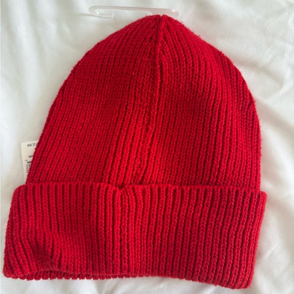 Old Navy Vibrant Red Knit Beanie - Picture 3 of 3